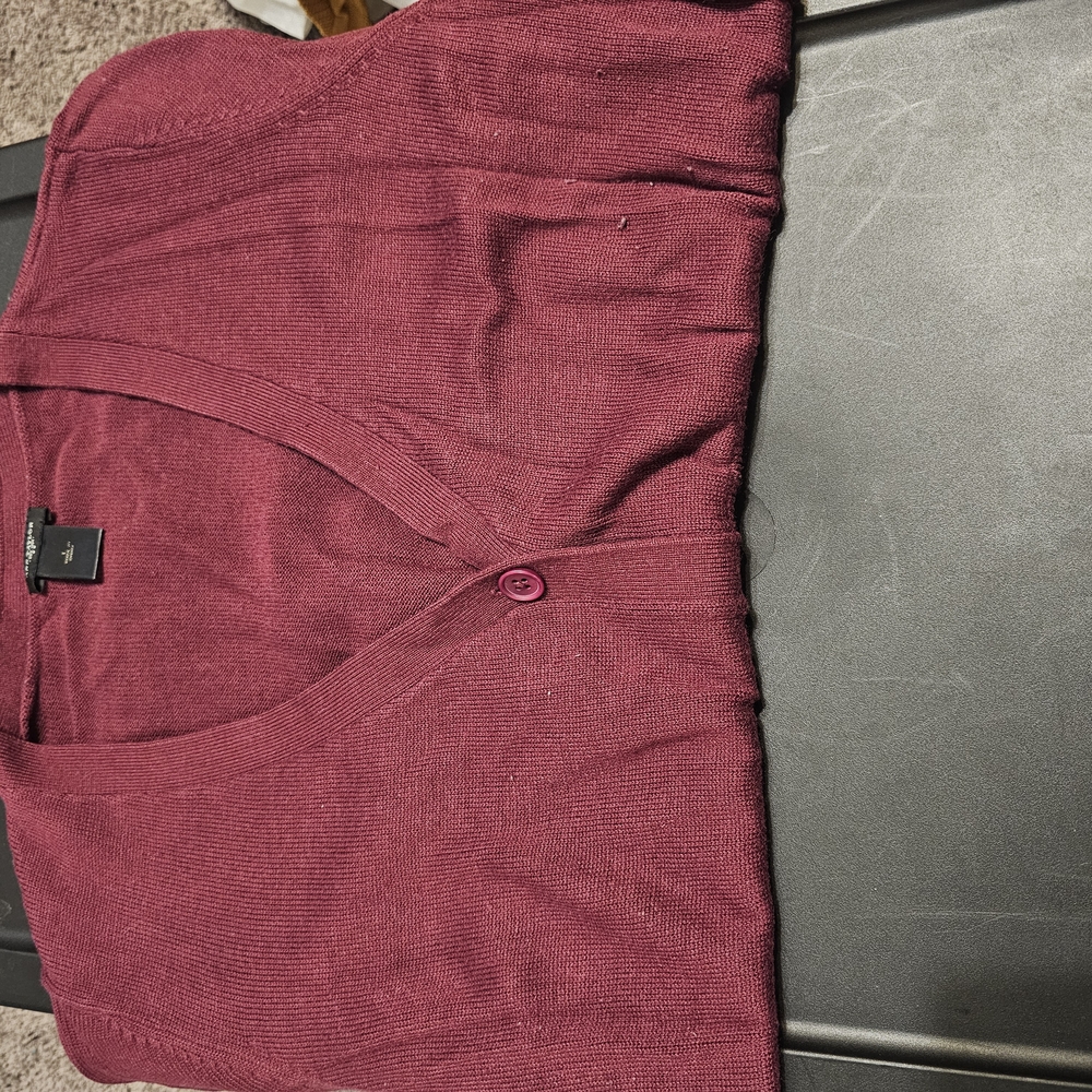 Burgundy Cardigan Sweater